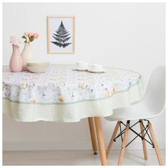 Скатерть круглая 10154 145х145 см, габардин, п/э 100% 6300783 Сирень