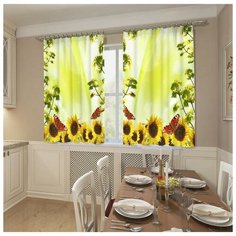 Фотошторы кухонные Лужайка 145х160см-2шт, габардин , пэ 100% 5134288 Сирень