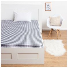 Простыня LoveLife "Клетка", черный, 150*215 см, 100 % хлопок, сатин 5797859