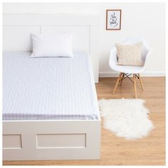 Простыня LoveLife "Клетка", 150*215 см, 100 % хлопок, сатин 5797856