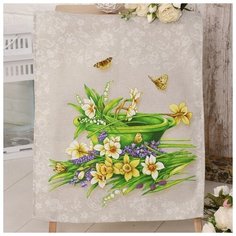 Полотенце 45х60см DomoVita Аромат,рис №2,рогожка, хлопок 100%, пл 170 г/м2, 6532616