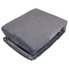 Плед Plain 200х220см, серо-коричневый, микрофибра 190г/м пэ100% 5202099 Belezza