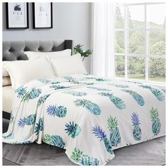 Плед Аделис диз.Ананас 200х220см, велсофт 280г/м, пэ100% 6976018 Адель