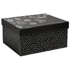 Коробка подарочная Дарите счастье Тепла и уюта 30 х 15 х 24.5 см черный