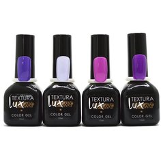 Набор для маникюра Textura lux Color Gel, 4 шт., 12 мл, berry mix