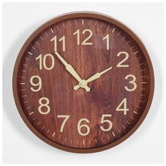 Часы настенные, серия: Классика, "Зебрано", 30х30 см 3620760 Сима ленд