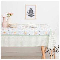 Скатерть прямоугольная 10154 145х220 см, габардин, п/э 100% 6300782 Сирень