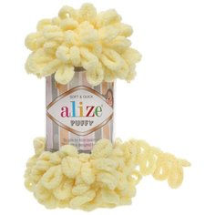 Пряжа Alize Puffy светлый лимон (13)