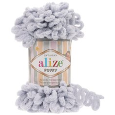Пряжа Alize Puffy серый (416)