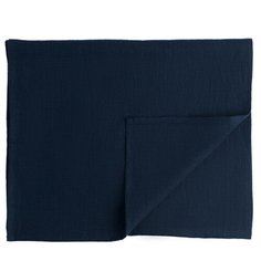 Дорожка на стол Tkano из умягченного льна темно-синего цвета Essential, 45х150 см