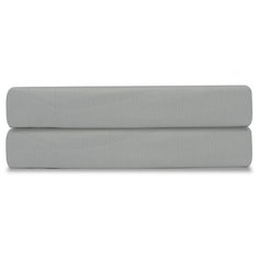 Простыня Tkano из сатина светло-серого цвета из коллекции Essential, 240х270 см