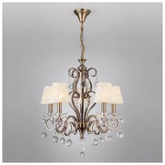 Люстра с хрусталем Eurosvet Eileen 1448/5 античная бронза