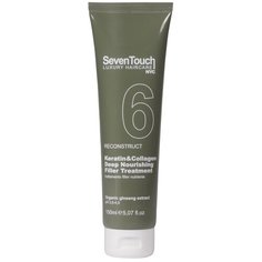 Seven Touch 6 Восстанавливающая маска-филлер с кератином и коллагеном для волос, 150 мл, туба