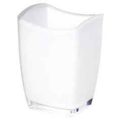Стакан для зубных щёток DeНАСТИЯ, белый (четырёхгранный зауженный)
