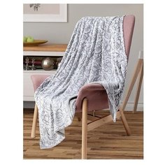 Плед LUCKY Поздравляю двуцвет. 150х200см 100%пэ, серый