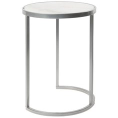 Столик интерьерный с белым мрамором 32x32x43 см ГЛАСАР