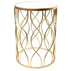 Столик интерьерный с белым мрамором 40x40x55 см ГЛАСАР