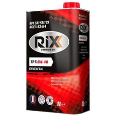 Синтетическое моторное масло RIXX TP X 5W-40 SN/CF A3/B4, 1 л