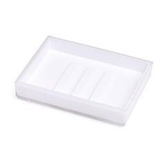 Мыльница DeNASTIA, белая (прямоугольная, остр. угол) X000051