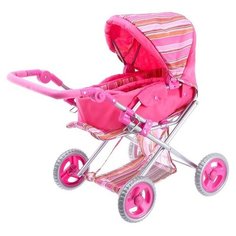 Коляска для куклы зимняя с переноской, металлический каркас 599608 Сима ленд