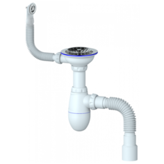 Cифон для мойки с круглым переливом В426 Unicorn