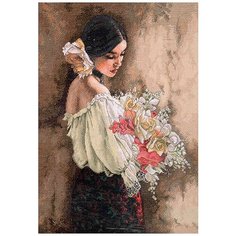 Dimensions Набор для вышивания крестиком Woman With Bouquet 27 х 38 см (35274)
