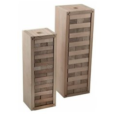 BENJAWOOD/Настольная игра Benja (Дженга 23,5 см) / Термодерево в деревянном футляре