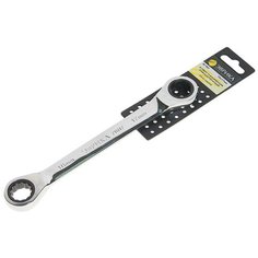 Ключ накидной 16х17мм трещоточный с держателем ЭВРИКА