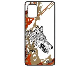 Чехол на смартфон Galaxy A71, "Волк" Хищник Охота Utaupia