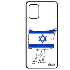 Чехол на смартфон Samsung Galaxy A71, "Флаг Израиля с руками" Страна Путешествие Utaupia