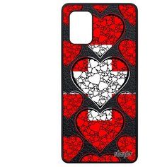 Чехол на смартфон Galaxy A71, "Флаг Швейцарии с сердцем" Любовь Путешествие Utaupia