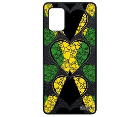 Чехол на смартфон Galaxy A71, "Флаг Ямайки с сердцем" Путешествие Любовь Utaupia