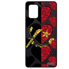 Чехол на смартфон Samsung Galaxy A71, "Флаг Анголы с сердцем" Государственный Путешествие Utaupia