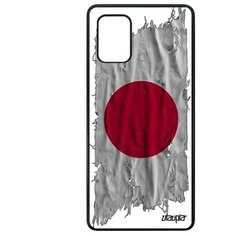 Чехол на смартфон Galaxy A71, "Флаг Японии на ткани" Страна Государственный Utaupia