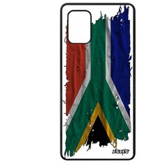 Чехол на смартфон Galaxy A71, "Флаг Южной Африки на ткани" Государственный Патриот Utaupia