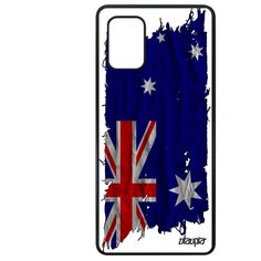 Чехол на смартфон Samsung Galaxy A71, "Флаг Австралии на ткани" Государственный Патриот Utaupia