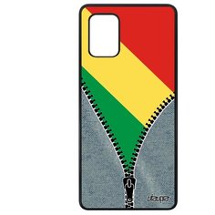Чехол на смартфон Samsung Galaxy A71, "Флаг Конго Браззавиль на молнии" Патриот Страна Utaupia
