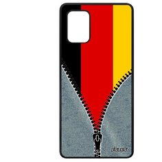 Чехол на смартфон Galaxy A71, "Флаг Германии на молнии" Государственный Страна Utaupia