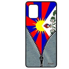 Чехол на смартфон Galaxy A71, "Флаг Тибета на молнии" Государственный Туризм Utaupia
