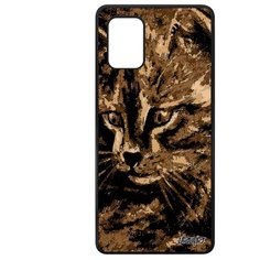 Чехол на смартфон Samsung Galaxy A71, "Котенок" Cat Тигристый Utaupia