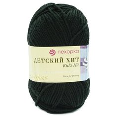 Пряжа Пехорка Детский хит 50гр. 162м. (100% акрил) (02 черный) 5 шт