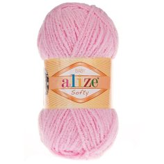Пряжа ALIZE Softy (100% микрополиэстер) (185 детский розовый) 5 шт