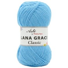 Пряжа из Троицка Lana Grace Classic 100гр. 300м. (25% мериносовая шерсть, 75% акрил супер софт) (0300 светло-голубой) 5 шт Троицкая камвольная фабрика