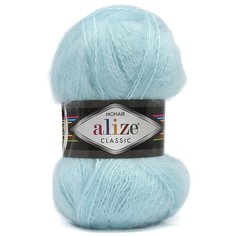 Пряжа ALIZE Mohair classic new 100гр. 200м (25%мохер, 24%шерсть, 51%акрил) (522 мята) 5 шт