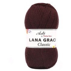 Пряжа из Троицка Lana Grace Classic 100гр. 300м. (25% мериносовая шерсть, 75% акрил супер софт) (1597 ежевика) 5 шт Троицкая камвольная фабрика