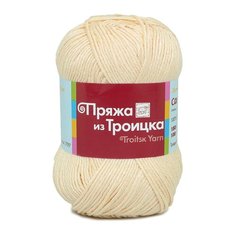 Пряжа из Троицка Сакура 100гр. 180м. (100% вискоза) (1080 шампанское) 5 шт Троицкая камвольная фабрика