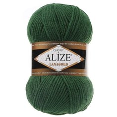 Пряжа ALIZE Lanagold 100гр., 240м (49%шерсть, 51%акрил) (118 темно-зеленый) 5 шт