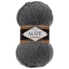 Пряжа ALIZE Lanagold 100гр., 240м (49%шерсть, 51%акрил) (182 серый) 5 шт