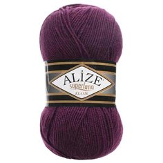 Пряжа ALIZE Superlana klasik (однотонная) 100гр. 280м. (75% акрил, 25%шерсть) ТУ (111 фиолетовый) 5 шт