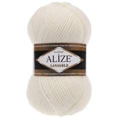 Пряжа ALIZE Lanagold 100гр., 240м (49%шерсть, 51%акрил) (62 молочный) 5 шт